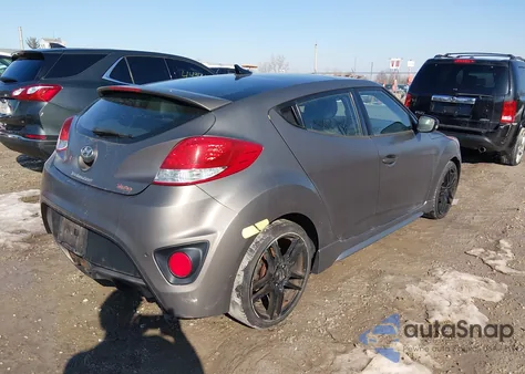 2014 Hyundai Veloster Turbo W/Blue z USA, uszkodzony, nr VIN KMHTC6AE7EU189999